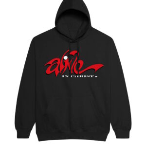 Alive in Christ - graphic hoodie - red and black