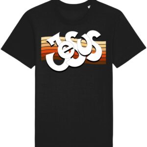 Jesus - T-Shirt - black with shades of red