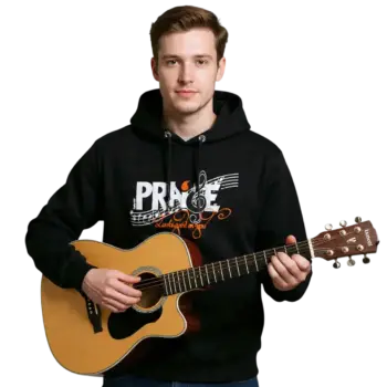 Praise Looks good on you - Black Hoodie Psalm 33-1