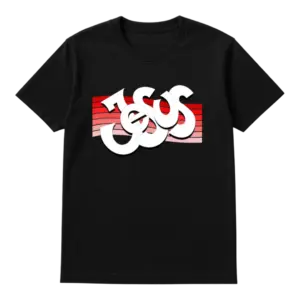 Christian T-Shirt Jesus red on black