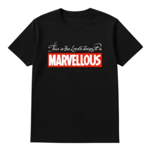 Christian T-Shirt Marvellous on black