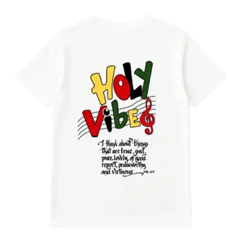 Holy Vibes t-shirt white rear