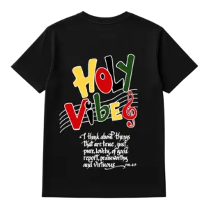 Holy vibes T-Shirt black rear 2