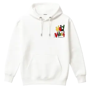 Holy vibes Christian hoodie white front