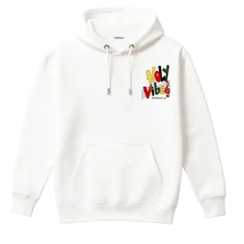 Holy vibes Christian hoodie white front