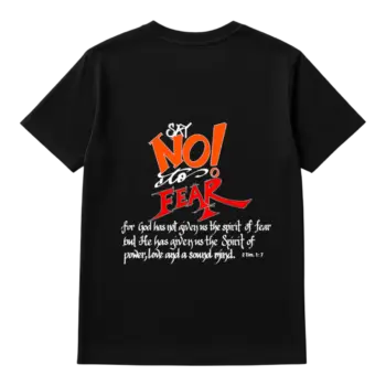 Say no to fear black T-Shirt - back
