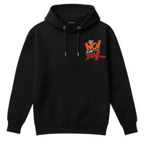 Say no to fear black Christian hoodie - front